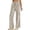 White, variant on Bibifish Womens Pants Corduroy Wide Leg Flared Hem Drawstring Waist Trousers With Side Pockets Lightweight Commute Daily Stylish Pants