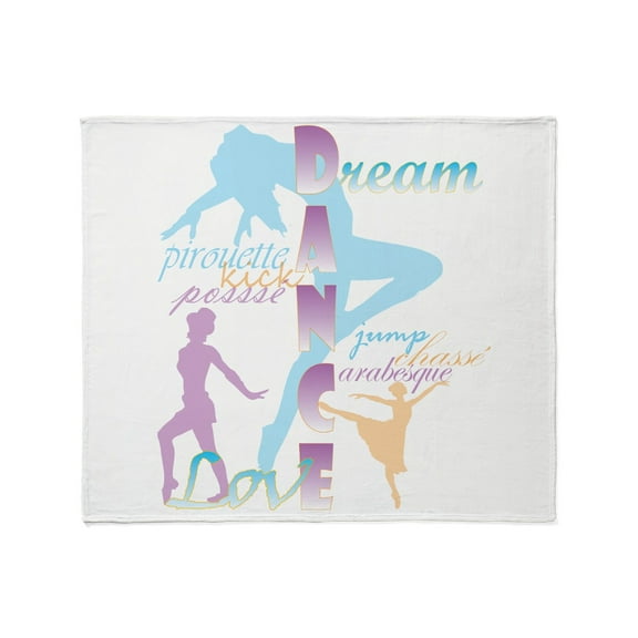 CafePress - Dream Dance Love Throw Blanket - Soft Fleece Throw Blanket, 50"x60" for All Ages