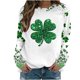 thumbnail image 3 of TaTaai Ladies St Patricks Holiday Raglan Sweatshirt Long Sleeve Crewneck Casual Pullover Loose Fit Printed Graphic Top Gift, 3 of 5