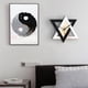 thumbnail image 3 of Reloj De Pared Blanco Y Negro Con Personalidad Nórdica Creativa, Decoración De Pared Silenciosa Retro, Reloj De Pared Triangular Para Sala De Estar Y Oficina Moyic HA035980-00, 3 of 6