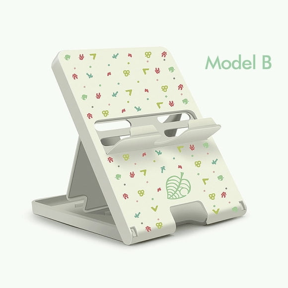 Switch/Switch Lite Cooling Stand - Animal Crossing Themed Ergonomic Console Holder with Heat Dissipation Vents, Portable Foldable Tabletop Bracket for Nintendo Gaming Accessories