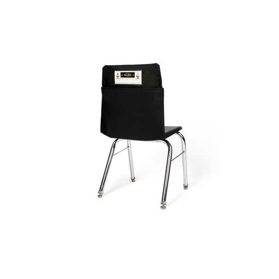 SEAT SACK ,Adult, 19 inch with Side Elastic, Chair Pocket, School Supply Organizer, Black