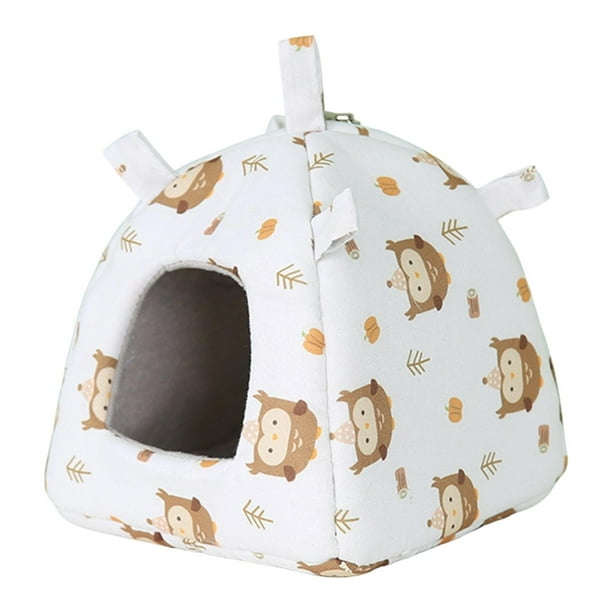 Nido colgante para pájaros para loros, 14 x 14 x 15 cm, accesorio de mesa para mascotas. Búho