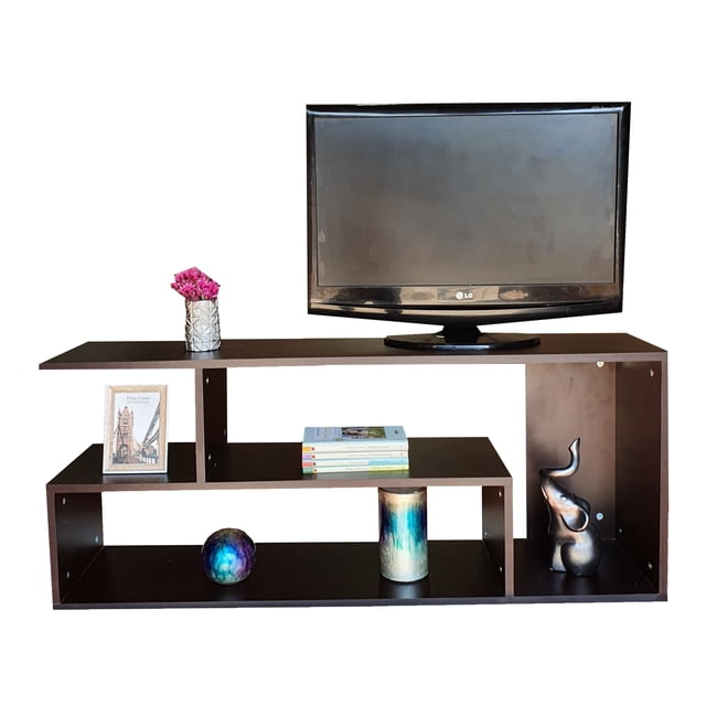 Mueble para TV DECOMOBIL Minimalista Moderno Chocolate Wengue TVG-120X60-W