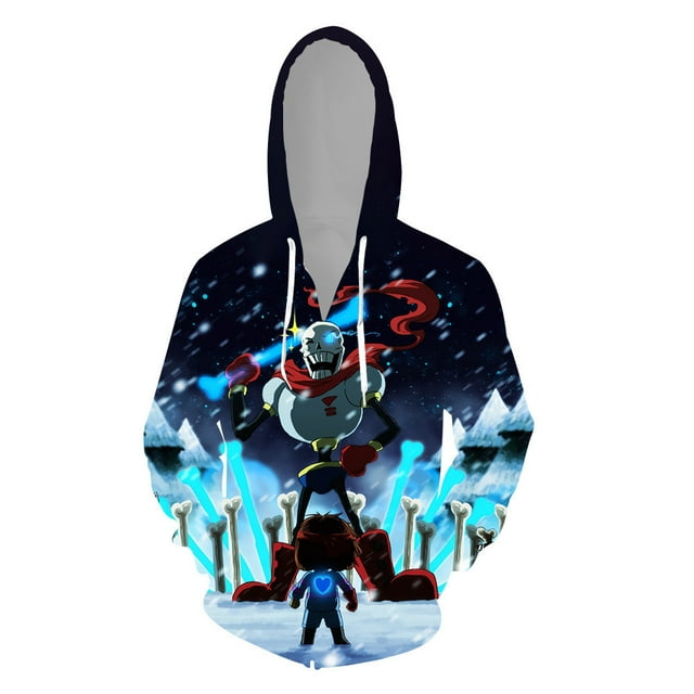 Under The Legend Of Undertale Skull Brothers 3D Printed Zipper Sweater Game Peripheral Hoodie Jacket