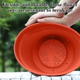 thumbnail image 4 of Imitation Ceramic Plastic Plant Pot with Matching Saucer, Thickened Conical Flower Planter with Drainage Hole for Indoor Outdoor Garden Decor Red, 4 of 6