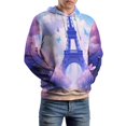 thumbnail image 5 of Dreamy Eiffel Tower Scene Men's Women New Sweatshirt Hoodie Men's Plus Size Sweatshirt Hooded Sweatshirt 3d Printed Street Men's Cloth, 5 of 6