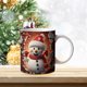 thumbnail image 4 of Ganfancp Navidad Taza de Café de Cerámica Taza de Té Hombre de Nieve Blanco Fluorescente Taza Muñeco de Nieve Liquidación Taza de Café de Cerámica Christmas Snowman*1, 4 of 7
