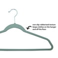 thumbnail image 5 of Better Homes & Gardens Rubber Hangers, Non-Slip Clothing Hangers, 10 Pack, Green River, Rubberized, 5 of 7