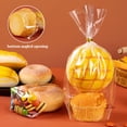 thumbnail image 2 of HOMEIORA Cellophane Treat Bags 8" x 12", 100 Pack Clear Goodie Bags, Bottom Gusset for Stand-Up Display, Small Plastic Gift Wrap for Cookies, Candy, Party Favors, Popcorn, Includes 100 Gold Ties, 2 of 7