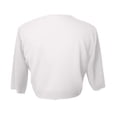 thumbnail image 4 of CIENVNSTG Women's Chiffon Cropped Bolero Sheer Shrugs Lightweight Short Bolero Cardigan Trendy 2026 Summer Tops White 2XL, 4 of 7