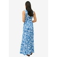 thumbnail image 2 of ellos Women's Plus Size Tiered Maxi Dress - 30/32, Dream Blue White Floral, 2 of 4