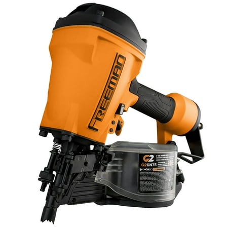 

Freeman G2CN75 2nd Generation Pneumatic 15 Degree 3 Coil Framing Nailer with Adjustable Metal Belt Hook and 1/4 NPT Air Connector
