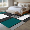 thumbnail image 4 of Modern Color Blocks Large Area Rugs 8x10 ft Gray Green White Rectangle Geometric Washable Rug Non Slip Indoor Carpet Absorbent Floor Mat for Living Room Bedroom Dining Room, 4 of 9