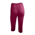 thumbnail image 4 of Penkiiy Yoga Pants Fashion Womens Leggings Fitness Running Solid Sports Yoga Capris Pants Wine Yoga Leggings for Women, 4 of 5