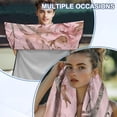 thumbnail image 6 of Bulopur Hunting Front Car Seat Towel for Women Pink Camo Breathable Sweat Carseat Protector with Storage Bag for Camping Soft Athletic Towel Fit SUV Sedan Truck 1pcs, 6 of 8
