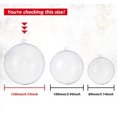 thumbnail image 2 of Bolas de Navidad de plástico transparente para bricolaje, bolas decorativas de plástico transparente acrílico para bodas, decoración de fiestas, Navidad (120mm/3,14'', 5 uds) JAMW Sencillez, 2 of 5