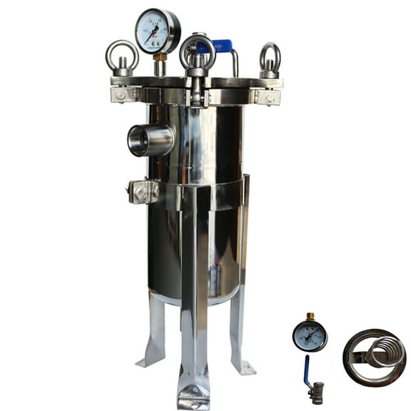 PreAsion 3# Bag Filter 1" NPT In/Out with Drain Port Mounting Stand Strainer Basket Stainless Steel