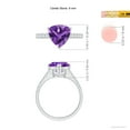 thumbnail image 5 of ANGARA Natural 2.18 Ct. Amethyst with Diamond Classic Ring in 14K White Gold for Women (Ring Size: 4), 5 of 10
