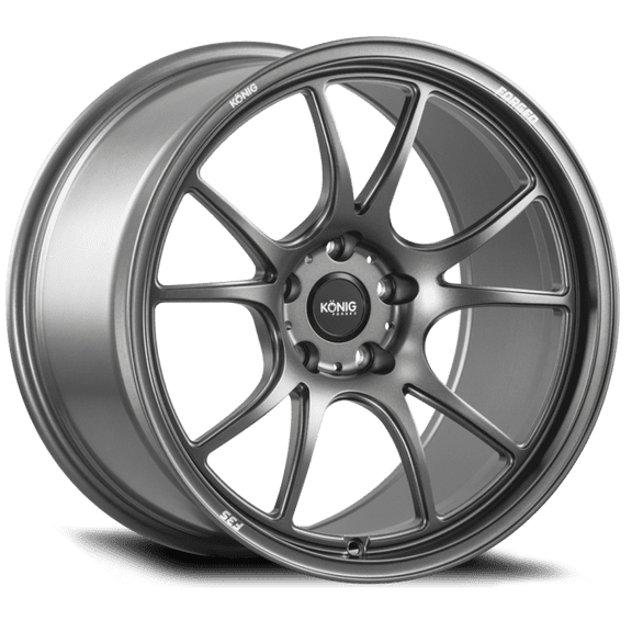 Konig Forged F3S 18X12 5X114.3 ET20 Satin Charcoal Knurled Bead