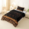 thumbnail image 2 of Homewish Black Orange Twin Comforter Sets, Diamonds Sequins Print Bedding Set for Girls, Black Reversible, 2pcs 1 Comforter and 1 Pillowcase, 2 of 6