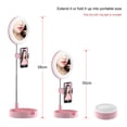 thumbnail image 2 of Amdohai Portable LED Ring Light Foldable Desk Circle Lamp Fill Light with Makeup Mirror Phone Holder 3 Color Modes & 10 Brightness Levels for Selfie Video Recording, 2 of 7