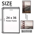 thumbnail image 2 of KAIWIN 3 Pack Poster Frames 24x36 Plastic Picture Frame for Horizontal and Vertical Wall Mounting,Black, 2 of 5