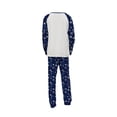 thumbnail image 2 of Family Matching Christmas Pajamas Sets Long Sleeve Elk Print Tops + Snowflake Print Pants, 2 of 9