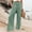 Green, variant on Linen Full-Length Wide Leg Loose Fit High Waisted Beach Cargo Pants for Women Green Leisure Sand Weekend Palazzo Casual Trendy Trouses With Pockets L