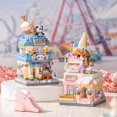 thumbnail image 2 of Panda Pet Coffee Ice Cream Flower Shop Street View Building Blocks Set, DIY Bricks Model House Construction Toy, Creative Educational Gift for Girls Kids Ages 6+, 2 of 6
