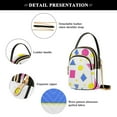 thumbnail image 4 of FORMRS Crossbody Bag for Women Quilted Travel Shoulder Cell Phone Purse with Chain Strap Handbag, Yellow Retro Round, 4 of 7