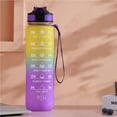 thumbnail image 2 of Eigraketly Botella de agua de 1000ml con boquilla, taza de agua motivacional con marcador de tiempo y hebilla, hervidor de agua Tritan a prueba de fugas Kits de desorden para acampar No.2 Eigraketly OD016993-02, 2 of 6