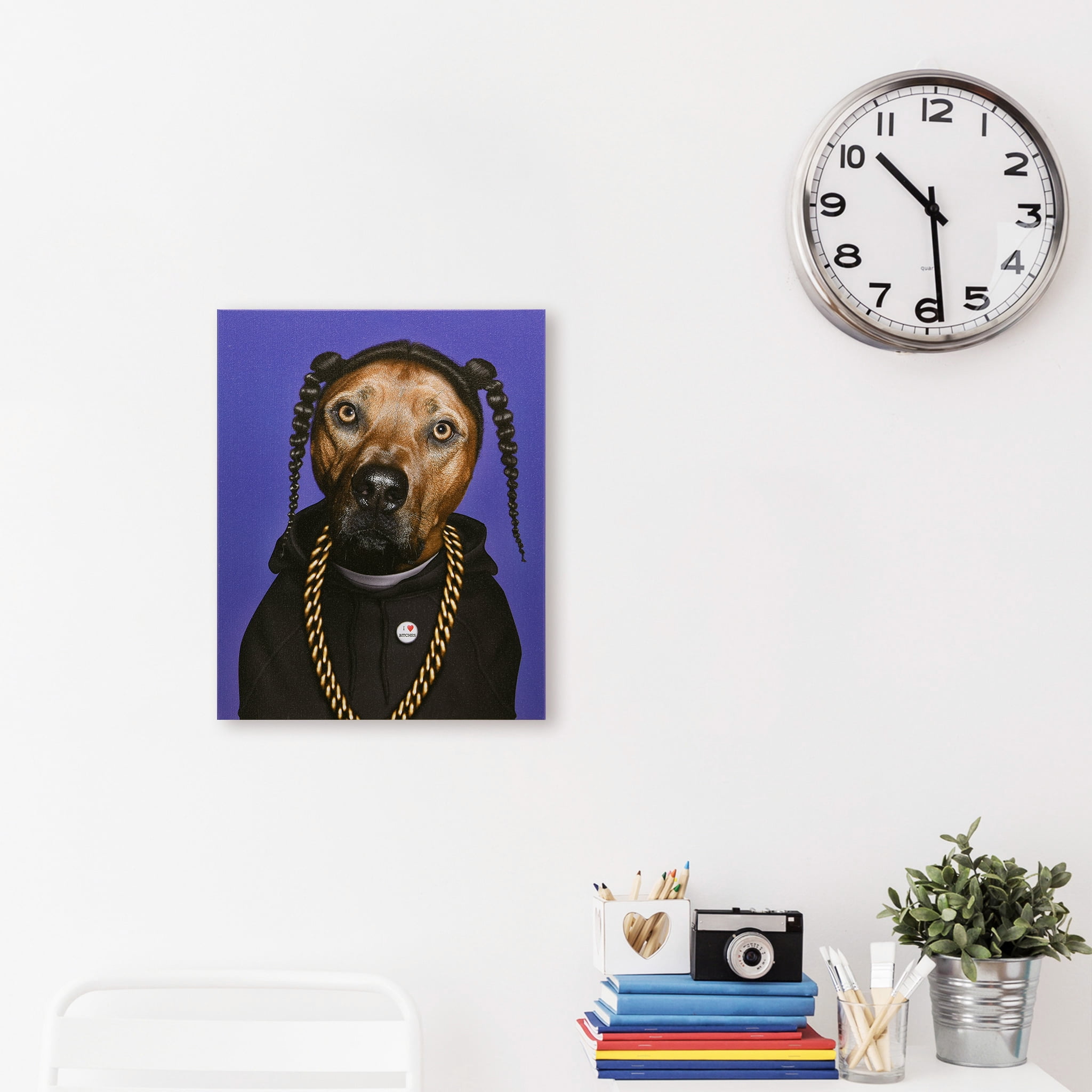 Empire Art Direct Pets Rock Rap Graphic Art on Wrapped Canvas Dog Wall Art