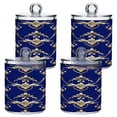 thumbnail image 7 of Ryvnso 2 Pack Qtip Holder Organizer Ethnic Flower Pattern Bathroom Cotton Swabs Cans Storage Canister, 7 of 7