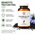 thumbnail image 2 of 2000 mg Black Seed Oil + DHA Softgels 5% TQ – 350 mg Algal DHA Omega 3-6-9 Brain Heart Immune Support – 60 Count, 2 of 5