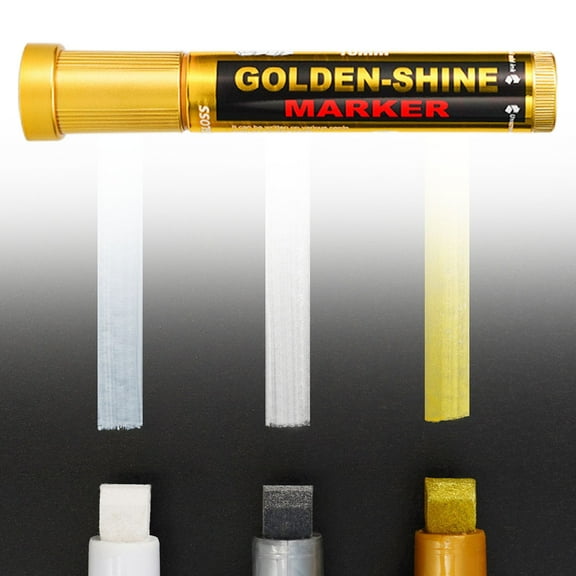 Yxwen Midwifery Tools X1 Oil Paint Marker Pen Medium Tip and Markers for Stone Wood Metal Plastic Canvas Glass Ceramics Rubber Stone ,White Silver Gold 5mm and 10mm,3ml