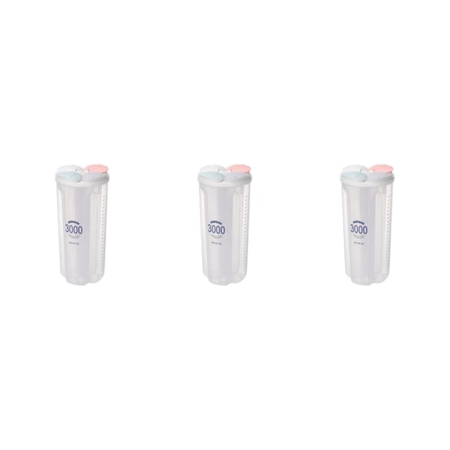 relayinert Plastic Divided Box Organizer Clear BPA Container Plastic Case Free Storage 3000ml 3Set