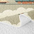thumbnail image 5 of Castle Fairy Cartoon Retro Steam Train Bed Spread Queen,Soft Cloud Locomotive Queen Coverlet Set for Bedroom,Warm Gray, 5 of 7