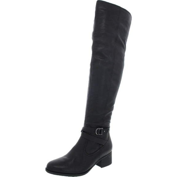 Naturalizer Womens Denny Leather Zip up Over-The-Knee Boots