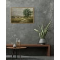 thumbnail image 6 of Drsoum 16x24in Framed Canvas Wall Art Vintage Village Road Room Decor for Bathroom Bedroom Living Room - Natural Framed, 6 of 6