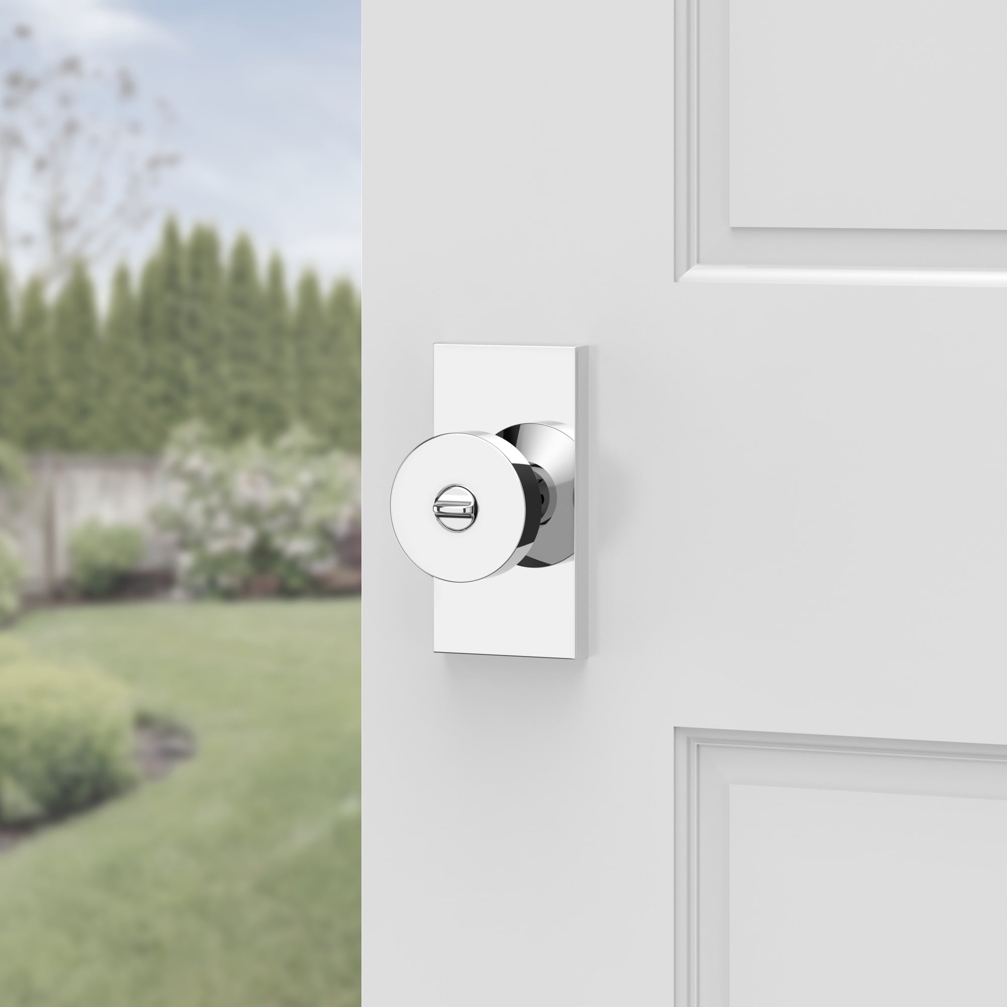 Baldwin ENCONCFR044 Contemporary Single Cylinder Keyed Entry Door Knob Set - Brass