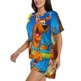 thumbnail image 2 of Saiise Scooby-Doo Y Pajamas Sets for Women Soft Short-Sleeved Pjs with Lounge Shorts Two Piece Sleepwear S-4XL, 2 of 7