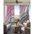 thumbnail image 4 of Blackout Curtains for Bedroom, Pink Grey Ombre Room Darkening Window Drapes for Living Room, Modern Geometric Abstract Aesthetics Cream Thermal Insulated Grommet Curtains, 27.5x39 inch, 2 Panels, 4 of 9