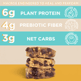 thumbnail image 5 of 100 Cal Snacks Peanut Butter Chocolate Chip Protein  Bar, High Protein, Fiber; Gut Healthy, Zero Added Sugar, Gluten Free. 0.88 oz, 8 Count, 5 of 7