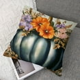 thumbnail image 7 of Heduofu Navy Blue Pumpkin Fall Throw Pillow Covers Set of 2 Orange Floral Outdoor Farmhouse Autumn Thanksgiving Decorations Decorative Throw Pillows Cases for Home Living Room Porch Decor 18x18in, 7 of 7