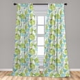 thumbnail image 5 of Ambesonne Leaves Curtains, Ornate Doodle Birds, Pair of 28"x95", Charcoal Grey Pale Green, 5 of 5