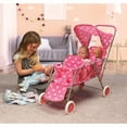 thumbnail image 3 of Folding Triple Doll Stroller - Pink/Polka Dots, 3 of 8