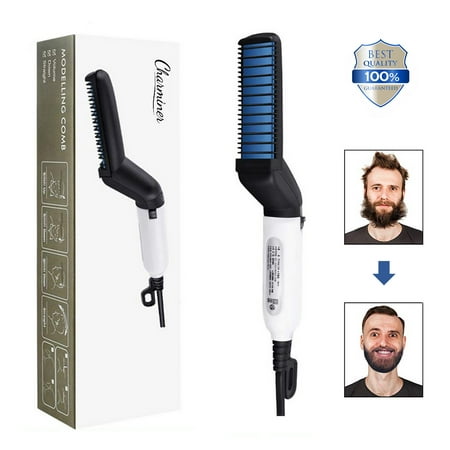 Hair Straightener for Men, Man's Style Magic Massage Comb Electric Comb for Hair and Beard, Adjustable Temperature Comb Multi-functional Electric Hair Tool