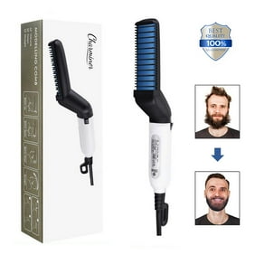 Men Multifunctional Electric Beard Hair Straightener Comb Brush