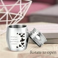 thumbnail image 6 of Black Heart Small Keepsake Urns Mini Cremation Urn for Ashes Butterfly Alloy Sharing Funeral Urn Memorials Ashes Holder Miniature Container for Family Friend Pet 1.6x1.2 Inch-Silvery, 6 of 6